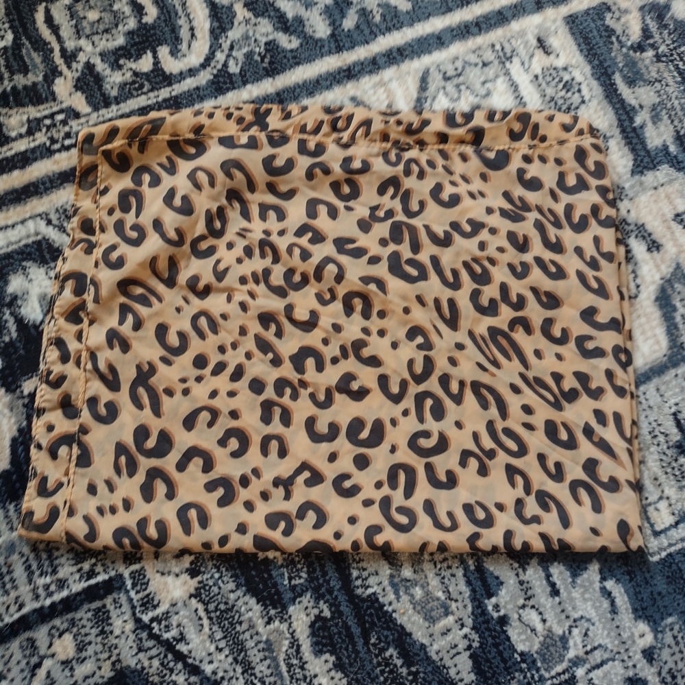Leopard Print Sheer Scarf